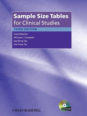 cover image of Sample Size Tables for Clinical Studies